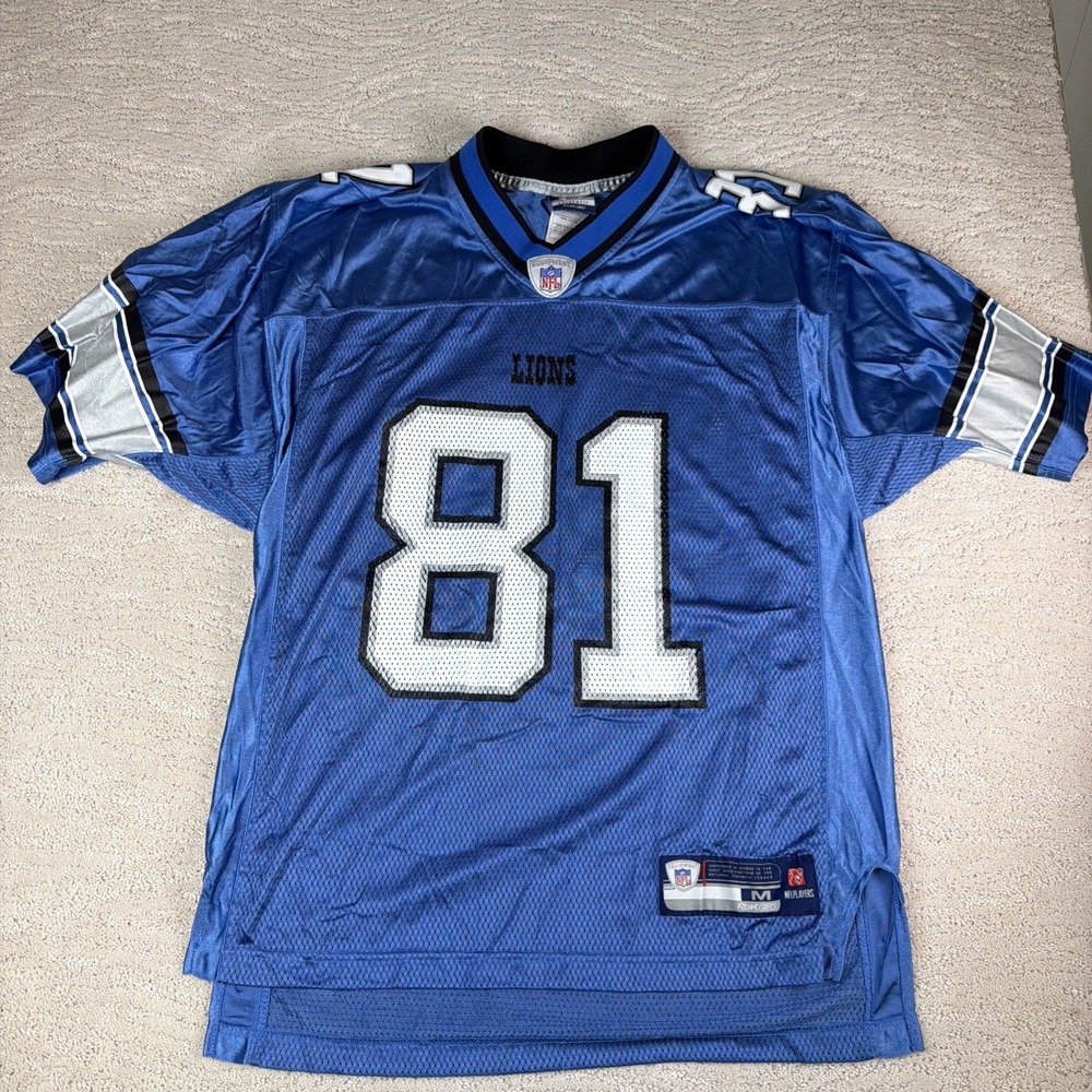 NFL Authentic Calvin Johnson #81 Size Medium Detroit Lions Football Jersey